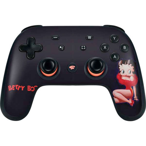 Betty Boop Red Dress Google Stadia Controller Skin